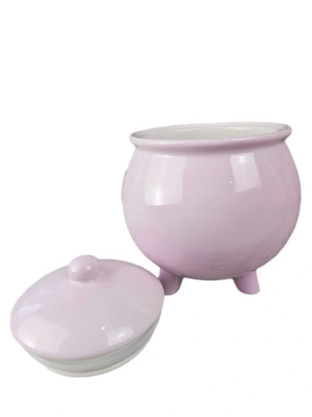Target 2024 light purple Ceramic Cauldron Jar with Lid